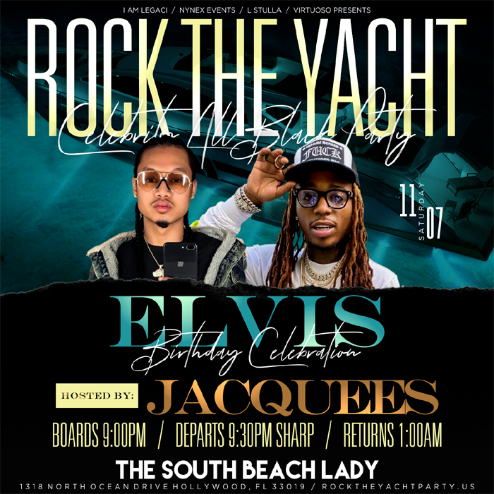 Rock The Yacht Celebrity All Black Party Hosted By Jacquees And Friends 