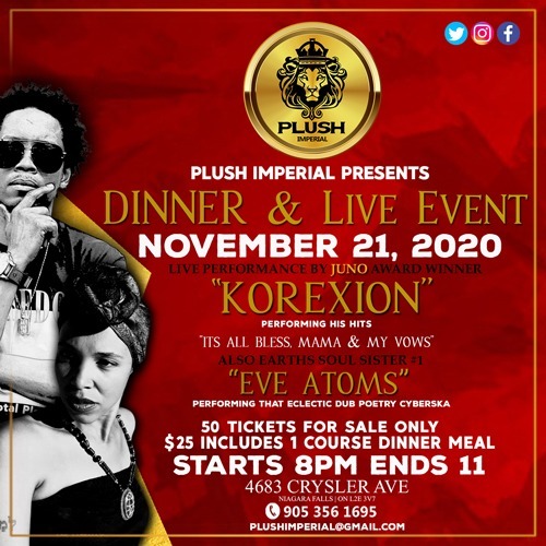 Plush Imperial - Dinner and Live Event Korexion and Eve Atoms