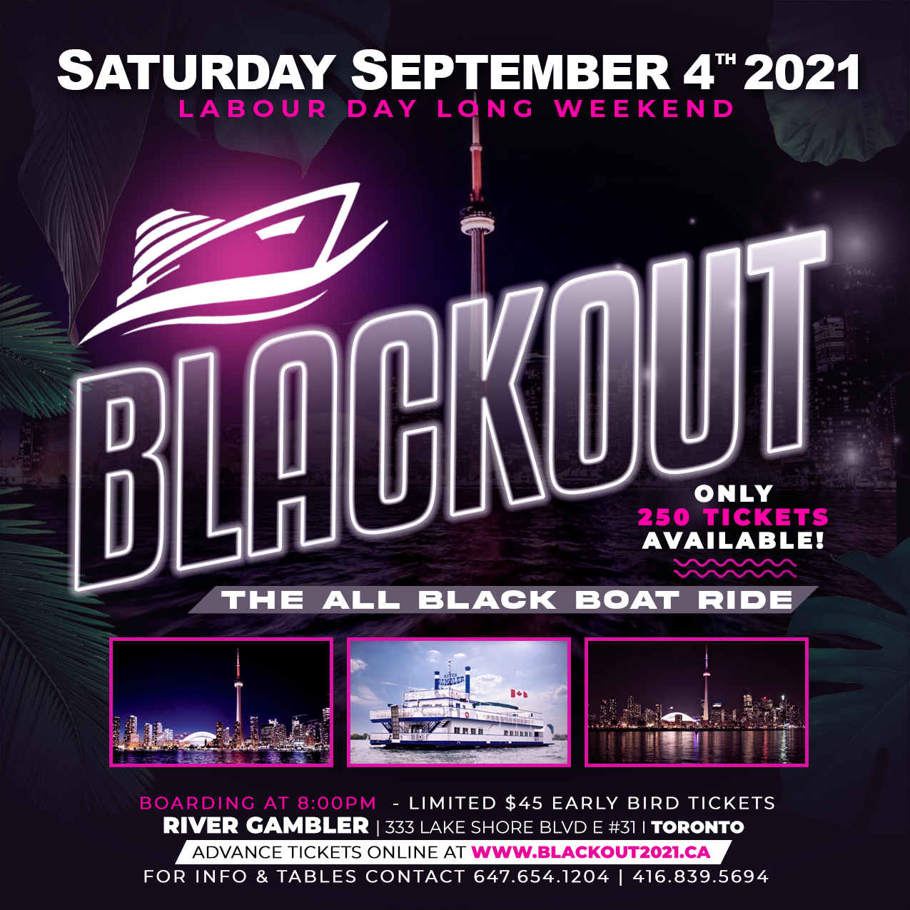 BLACKOUT - THE ALL BLACK BOAT RIDE