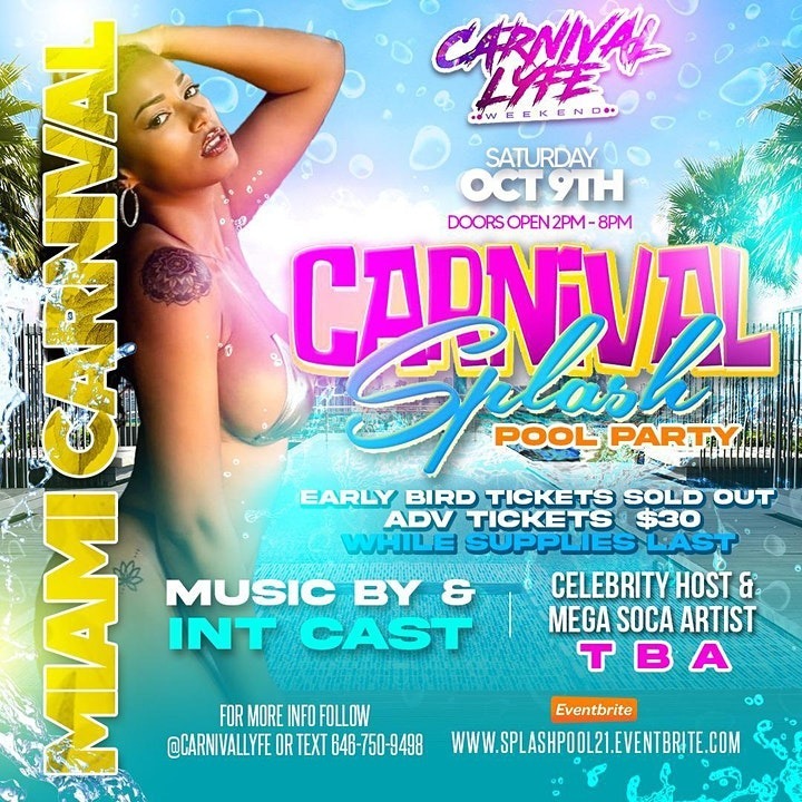 EVENT #4 - CARNIVAL SPLASH POOL PARTY - MIAMI CARNIVAL WEEKEND | TICKETS