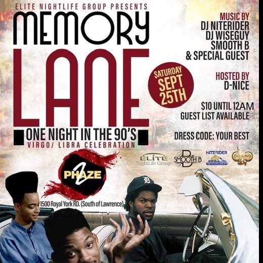 Memory Lane - One Night In The 90’s 