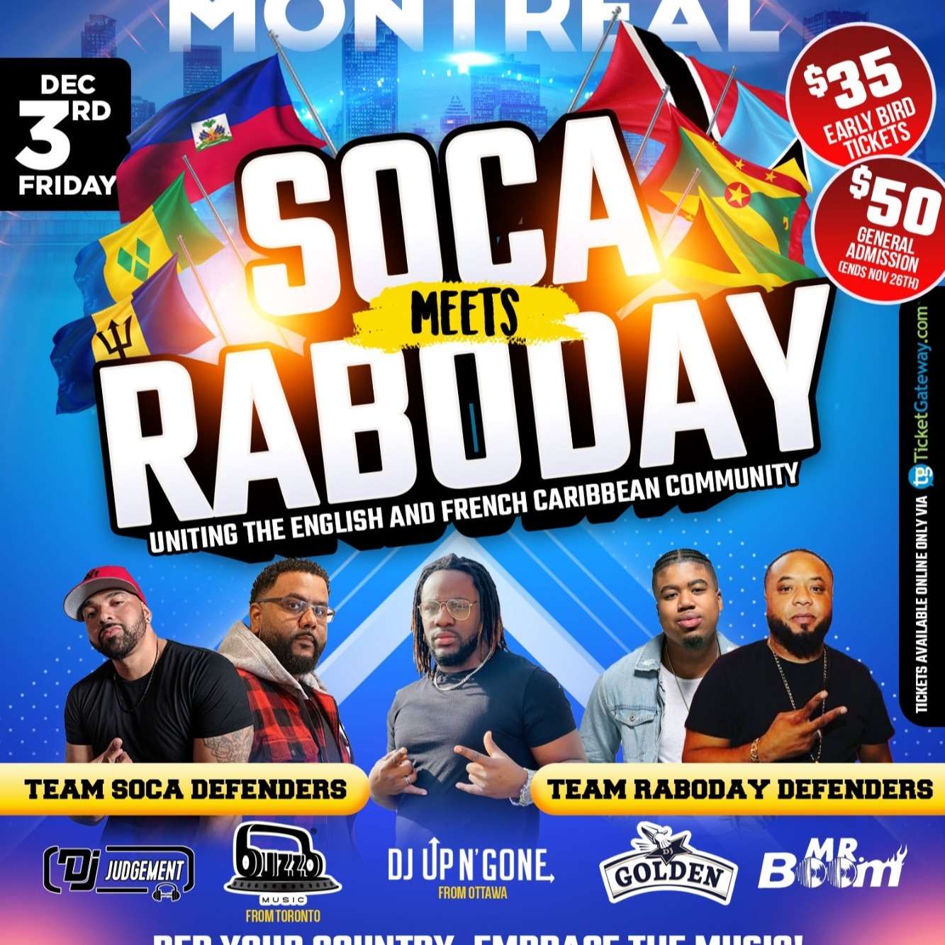 Soca MEETS Raboday (Montreal)
