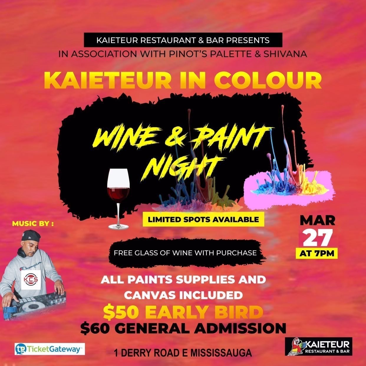 Kaieteur In Colour: Wine & Paint Night 