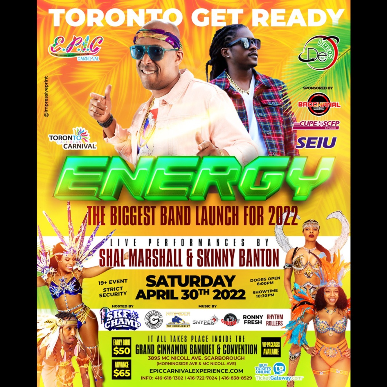 EPIC Carnival & De Limers present ENERGY Costume Band Launch and Fete