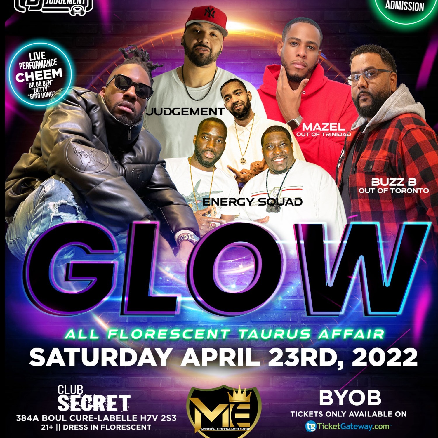 GLOW - All Flourescent Taurus Affair (Celebrating DJ Judgement's Birthday)