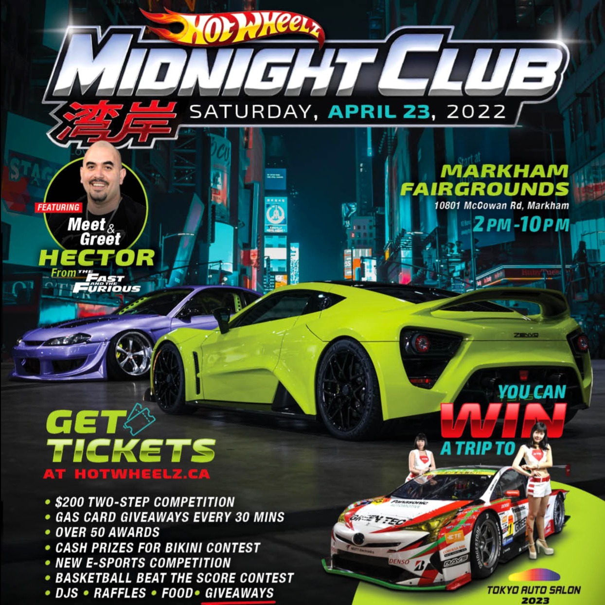 Hot Wheelz Car Show Midnight Club FEATURING Hector from The Fast and The Furious!!