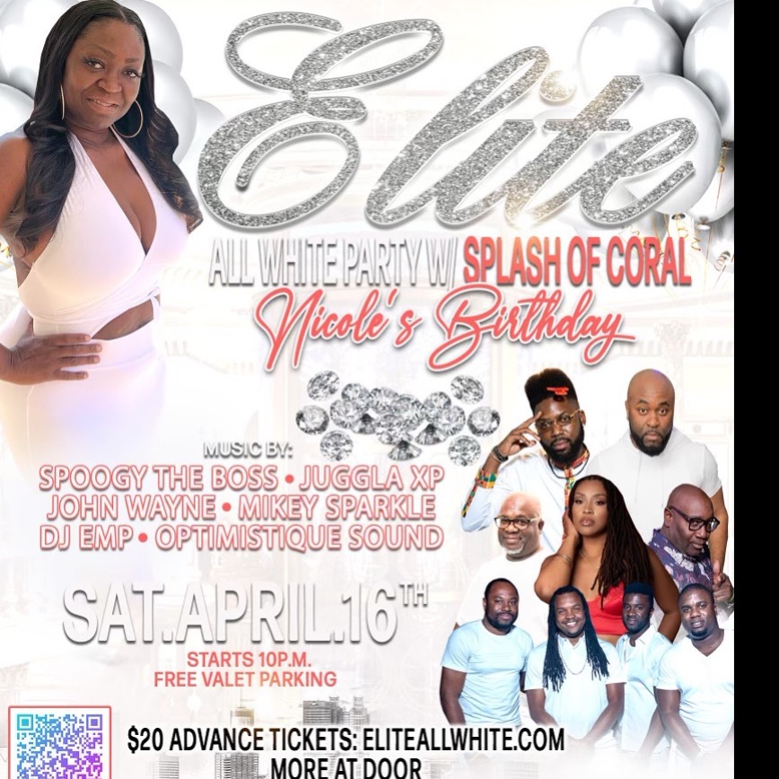Elite All White w/Splash Of Coral Birthday Bash!