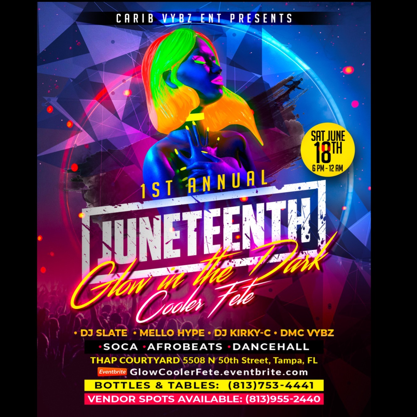 1st Annual Juneteenth Glow In The Dark Cooler Fete 