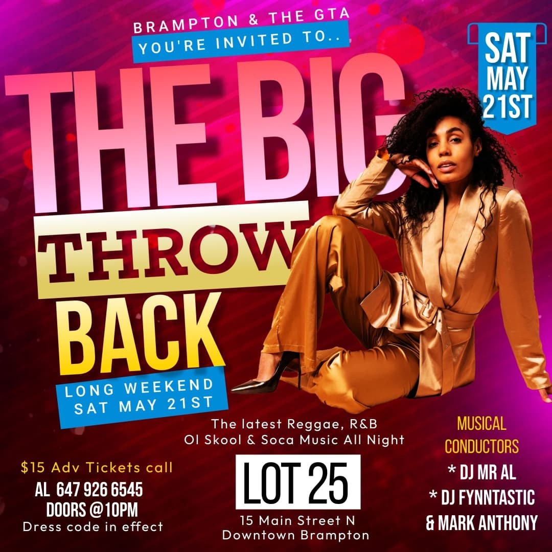 Sat May 21st long weekend its the BIG Throwback