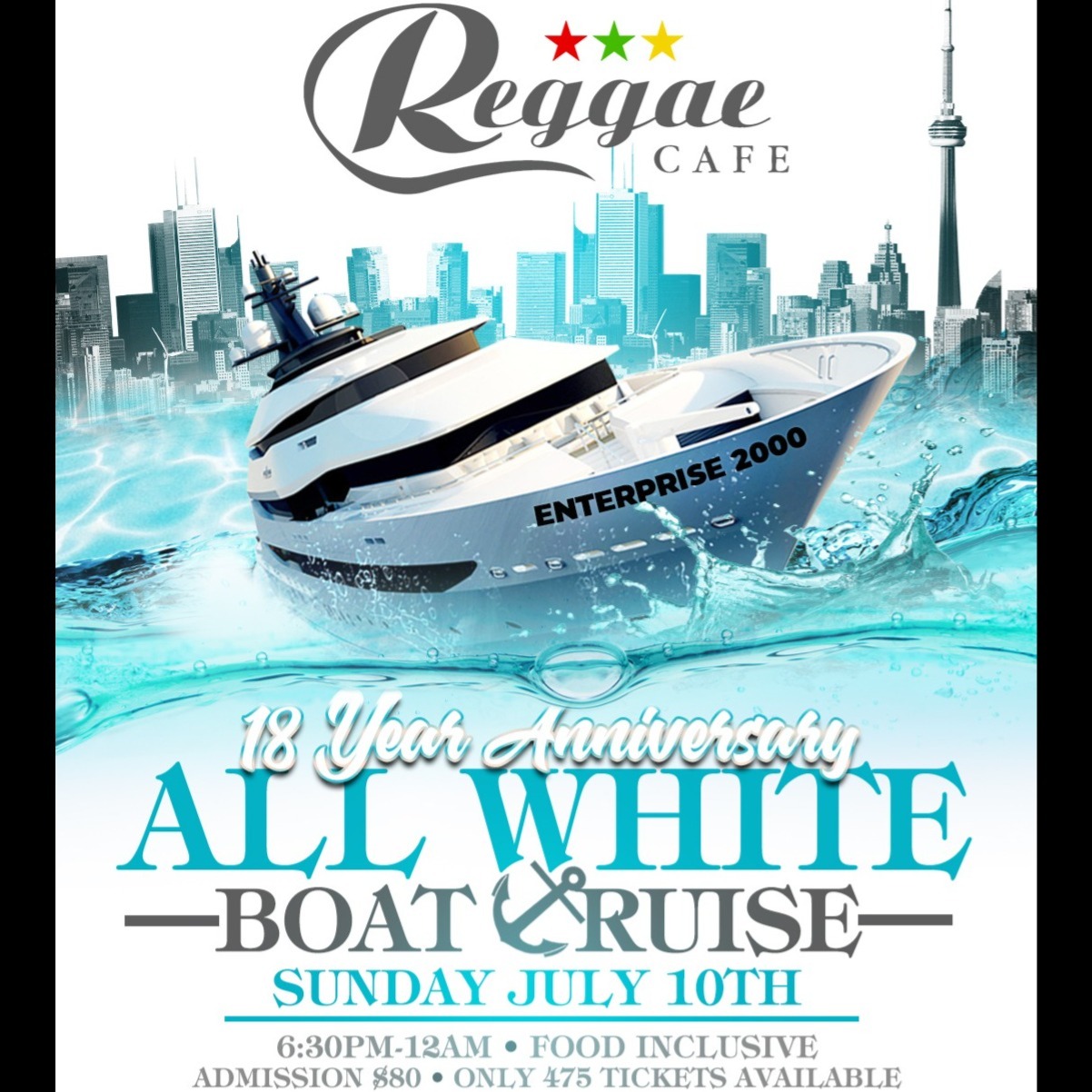 All White Boat Cruise: 18 Year Anniversary
