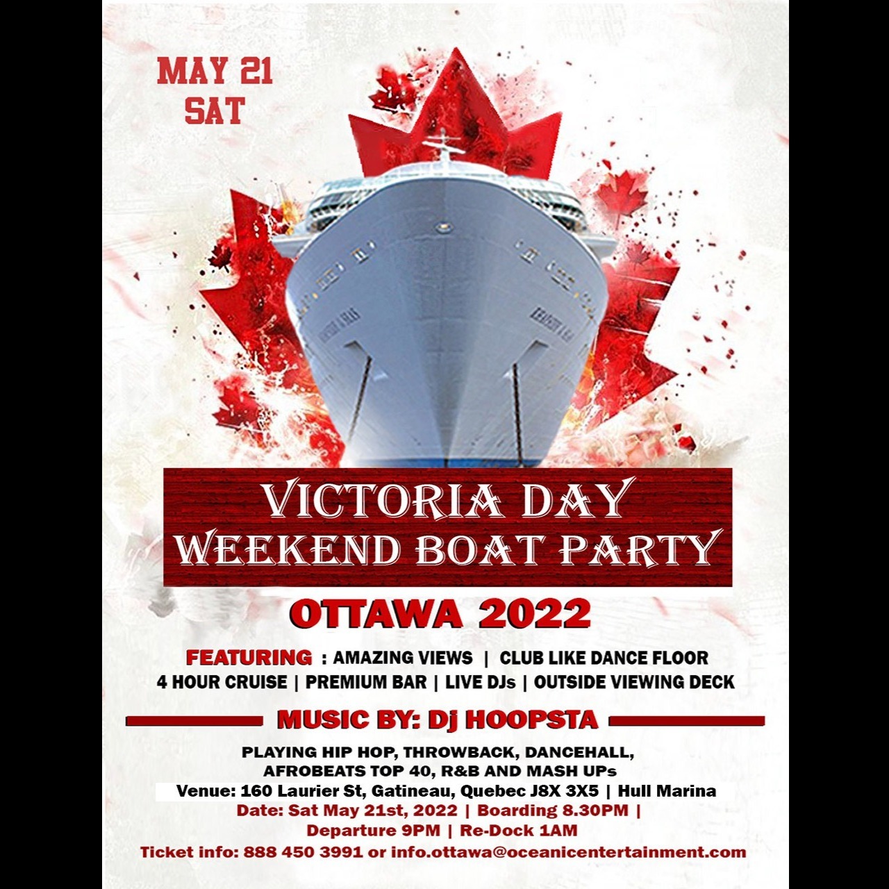Victoria Day Weekend Boat Party Ottawa 2022
