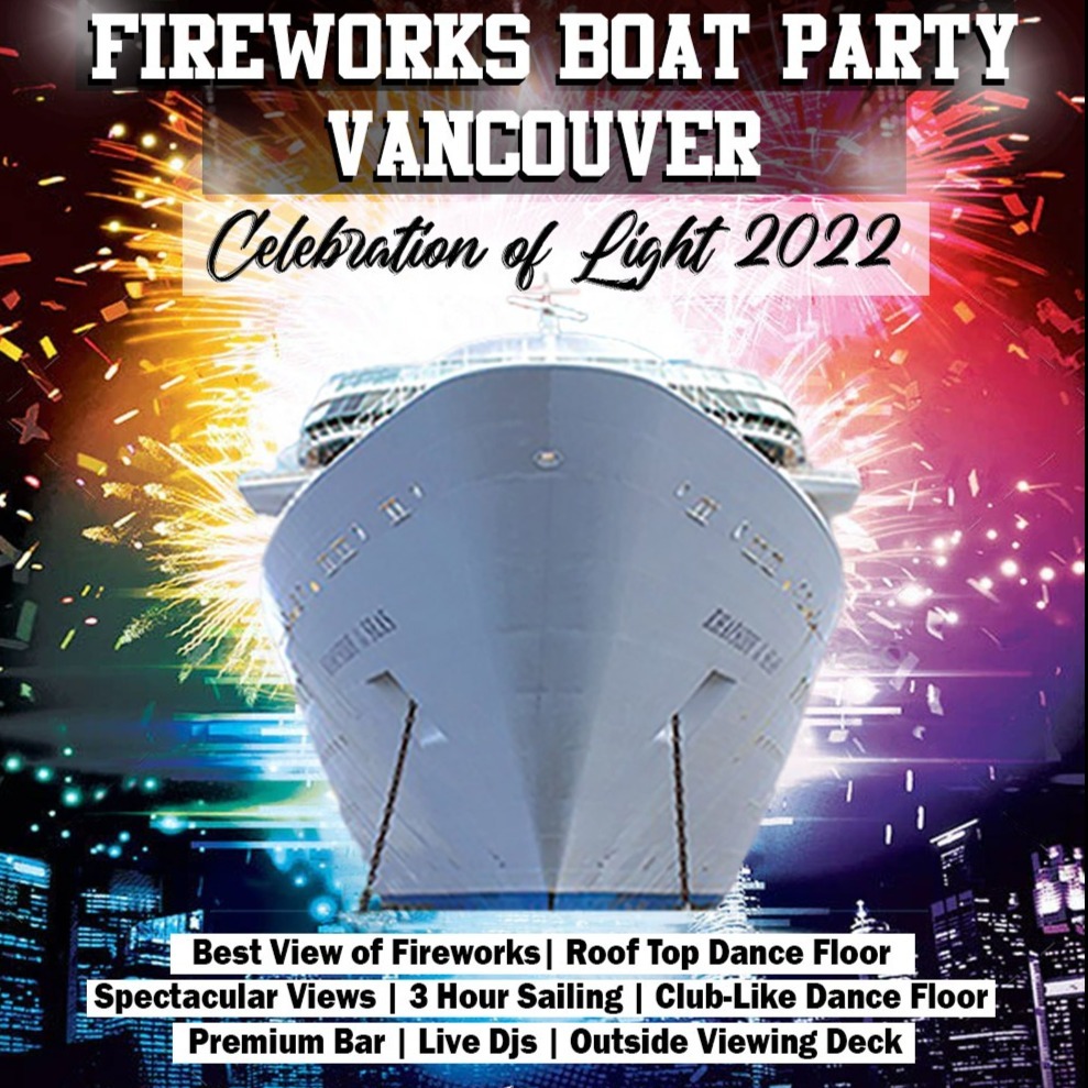 Fireworks Boat Party Vancouver | Celebration of Light 2022