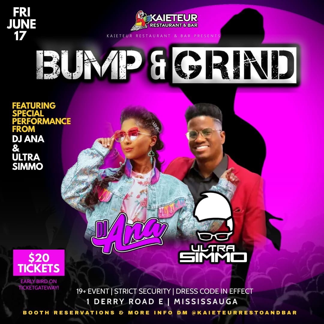 Bump & Grind Featuring DJ Ana & Ultra Simmo in Kaieteur