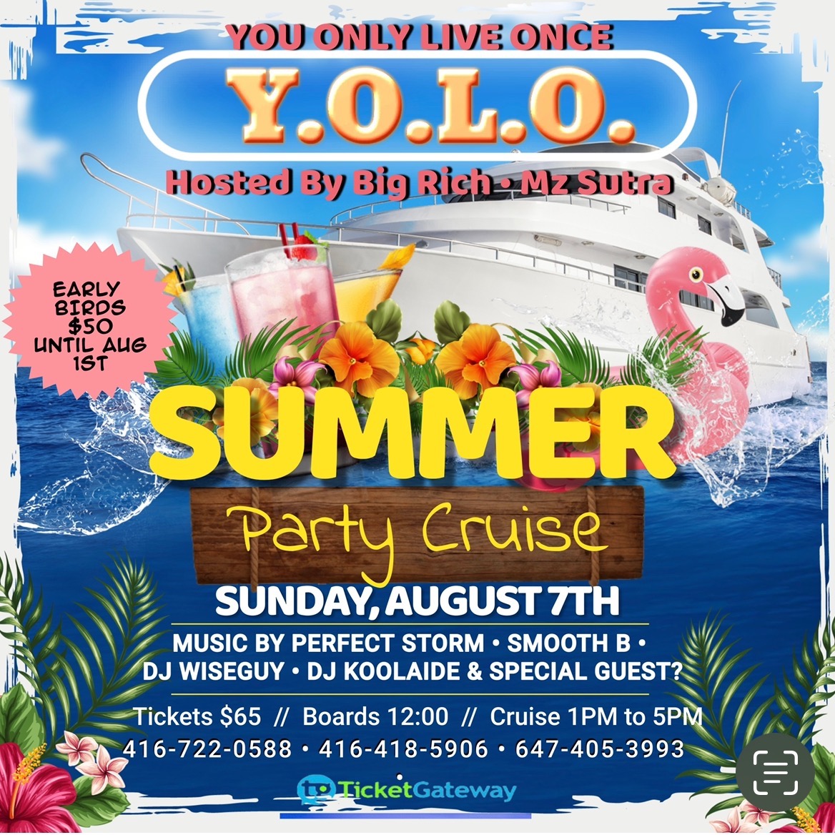 Y.O.L.O.  Summer Party Cruise