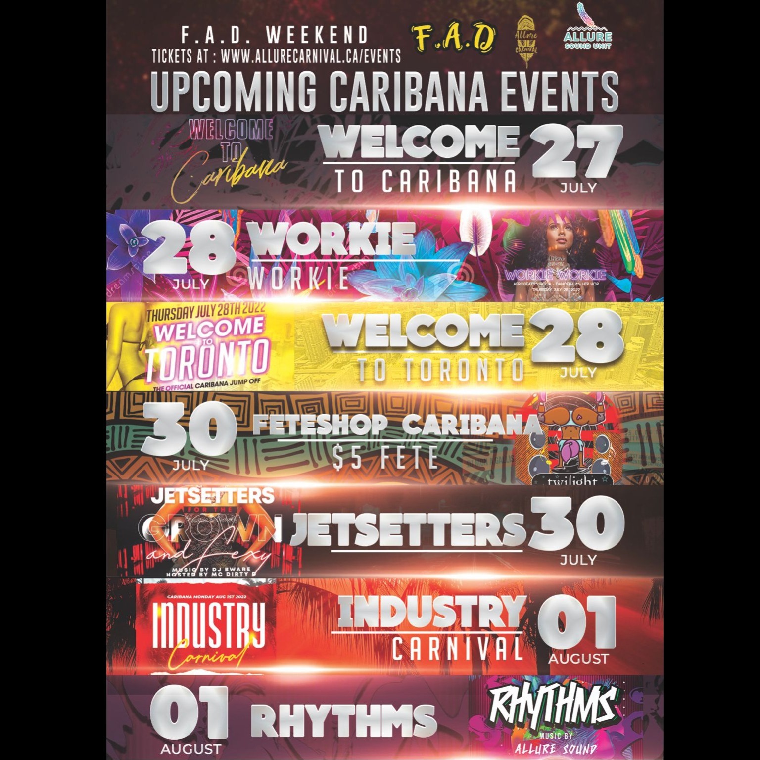 F.A.D. CARNIVAL CARIBANA WEEKEND