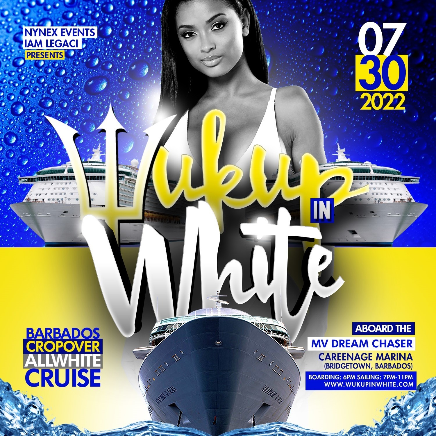 Wuk Up In White The Annual All White Boat Ride · Barbados Cropover 2022 