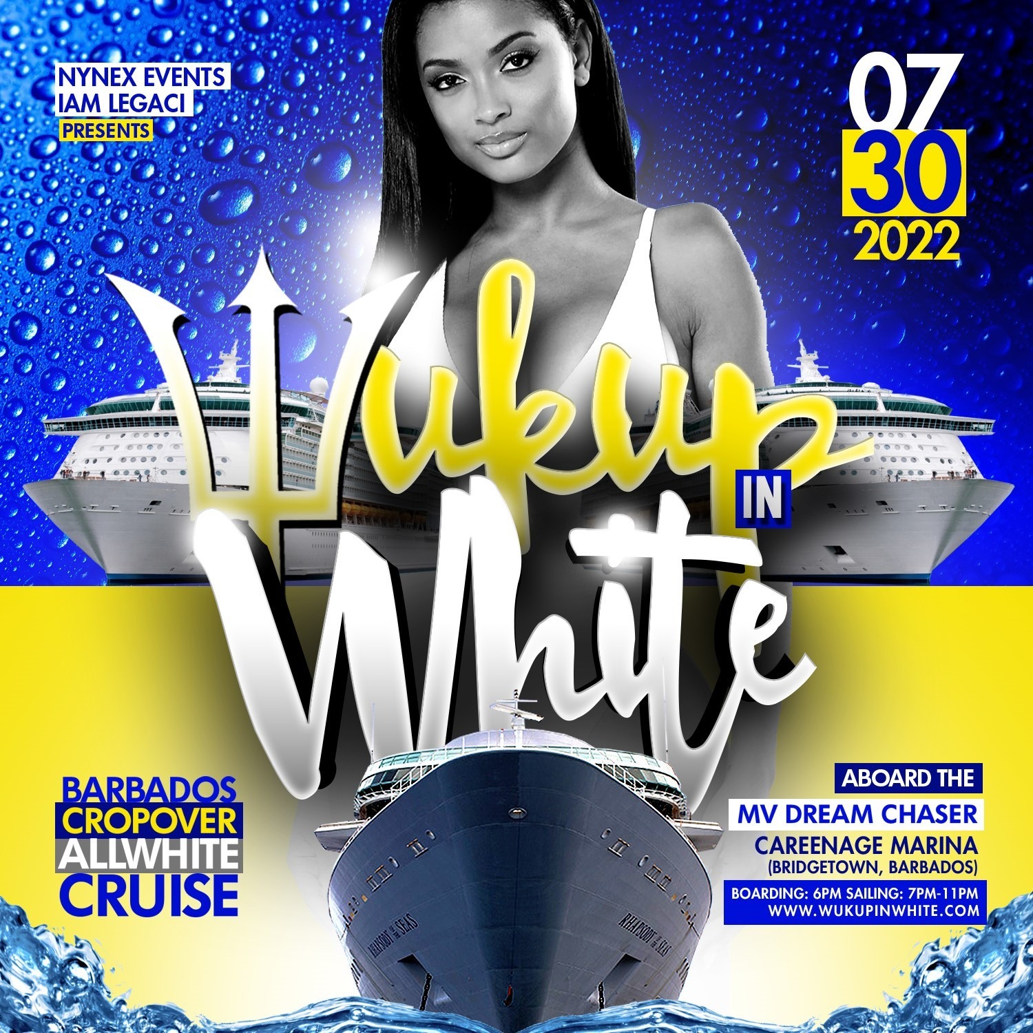 WUK UP IN WHITE The Annual All White Boat Ride · Barbados Cropover 2022 