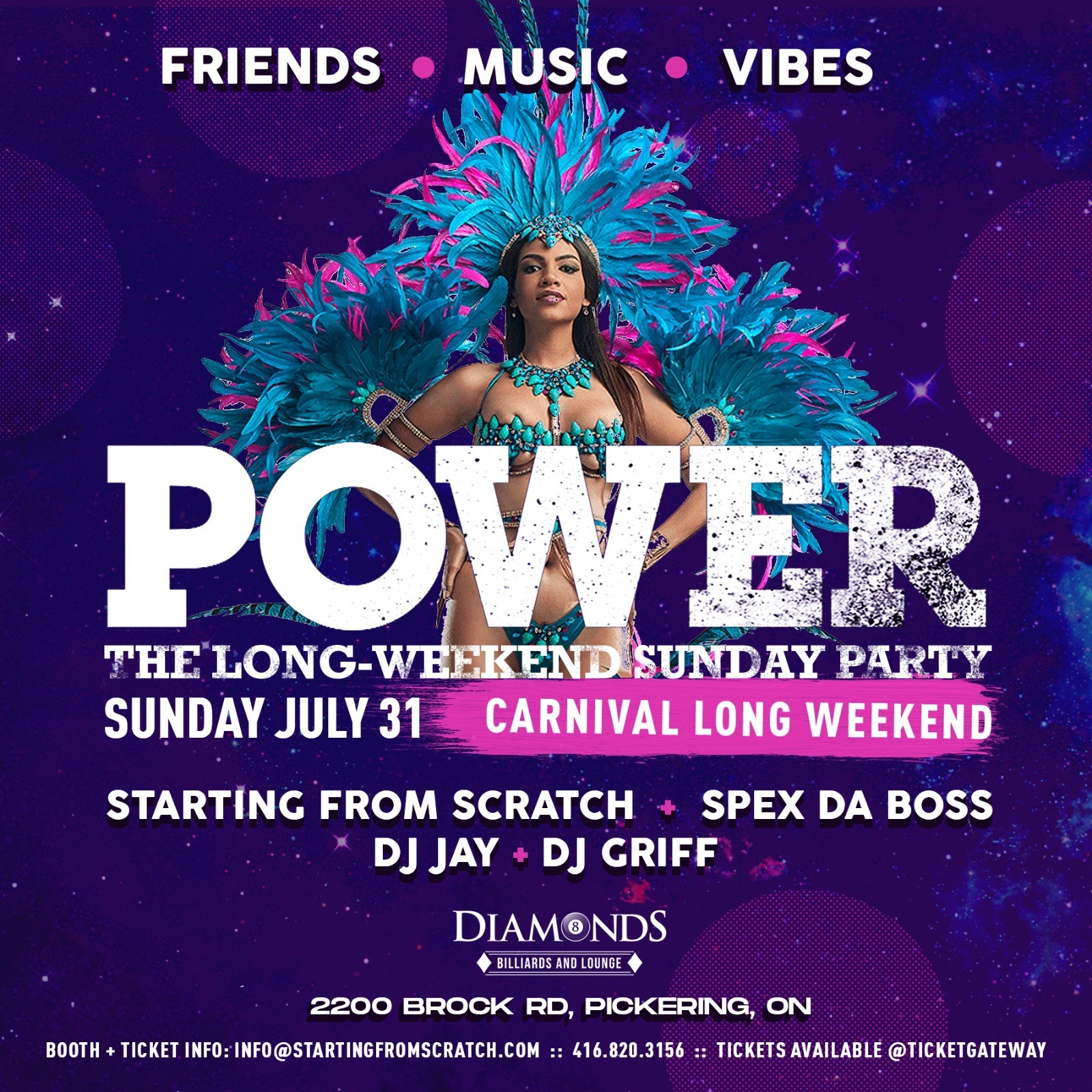 POWER CARNIVAL EDITION - DURHAMS OFFICIAL LONG WEEKEND PARTY - SUNDAY JULY 31 