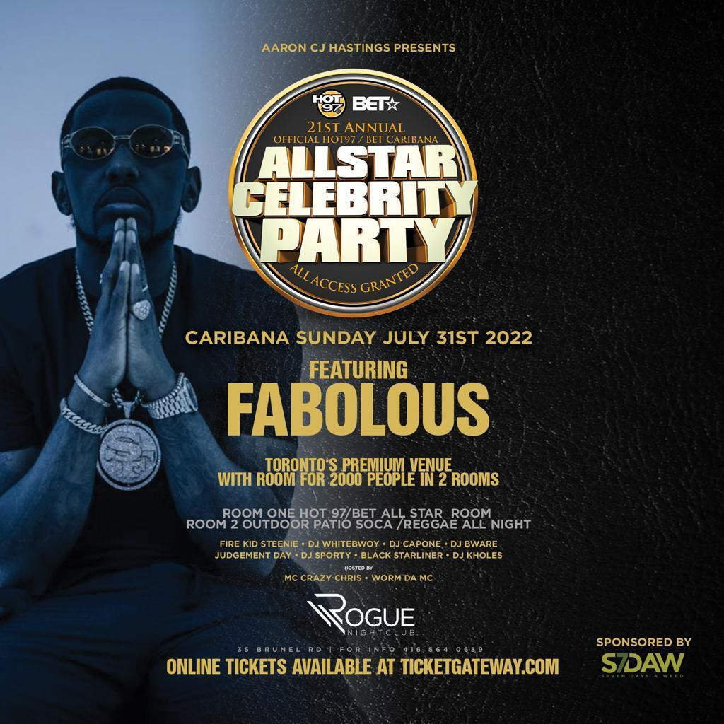 HOT 97/ BET ALL STAR CELEBRITY FT FABOLOUS LIVE! OPEN TILL 4AM