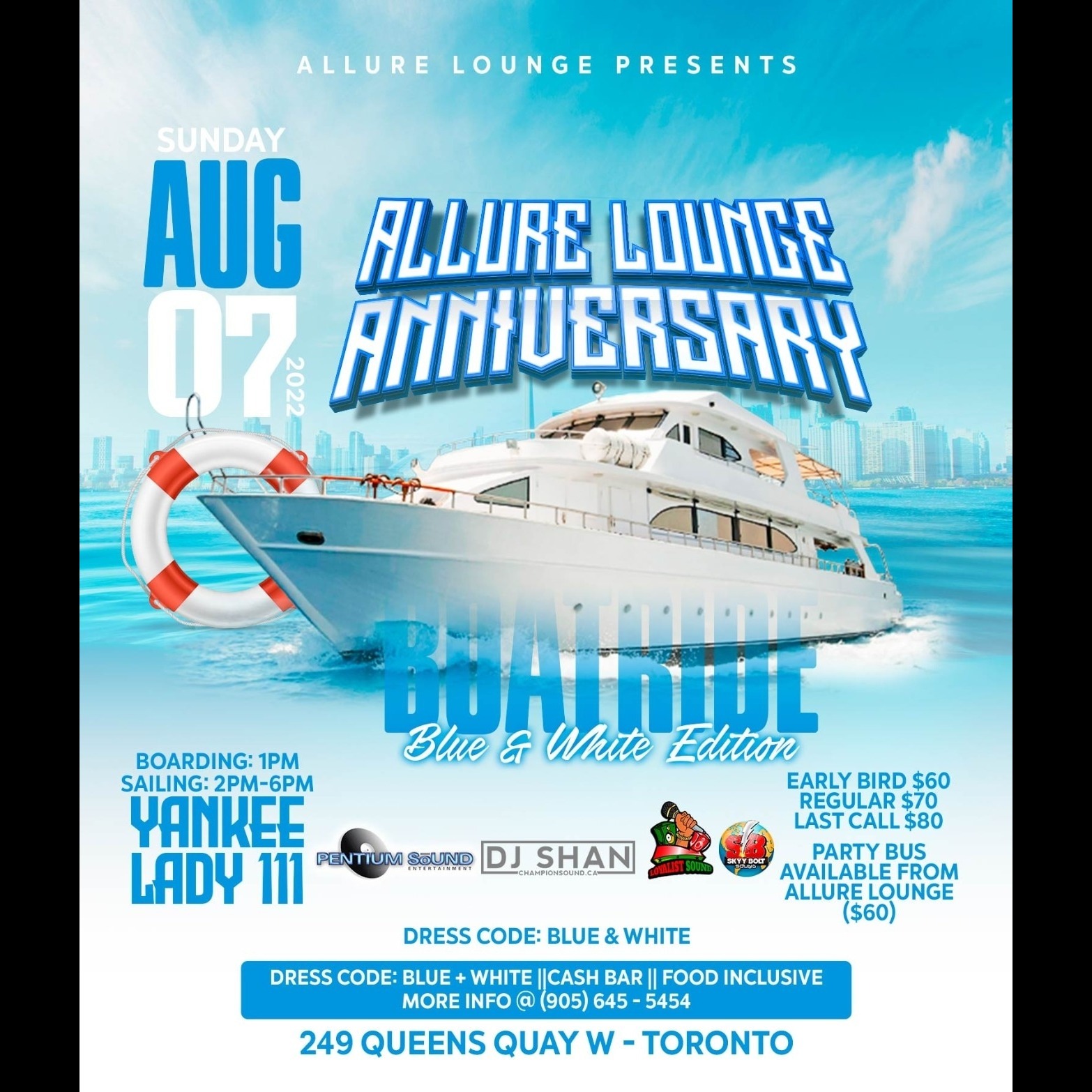 Allure Lounge 2yr Anniversary Boat Cruise 