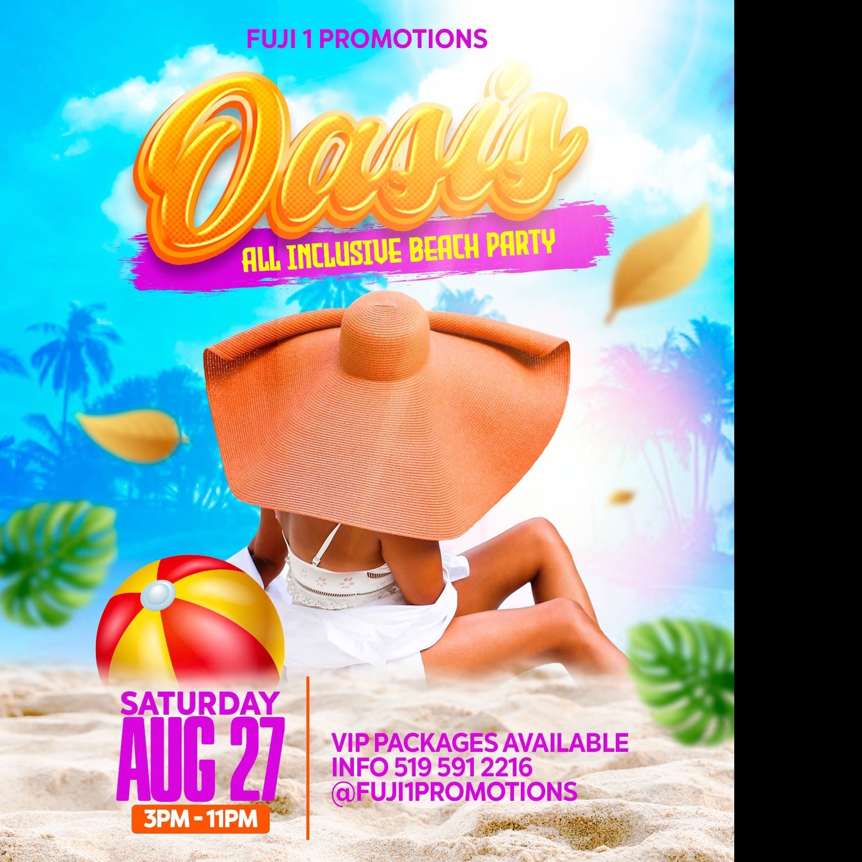 OASIS An Exclusive Day Party On The Beach (EaRLy Bird $60 until August 19th 2022)