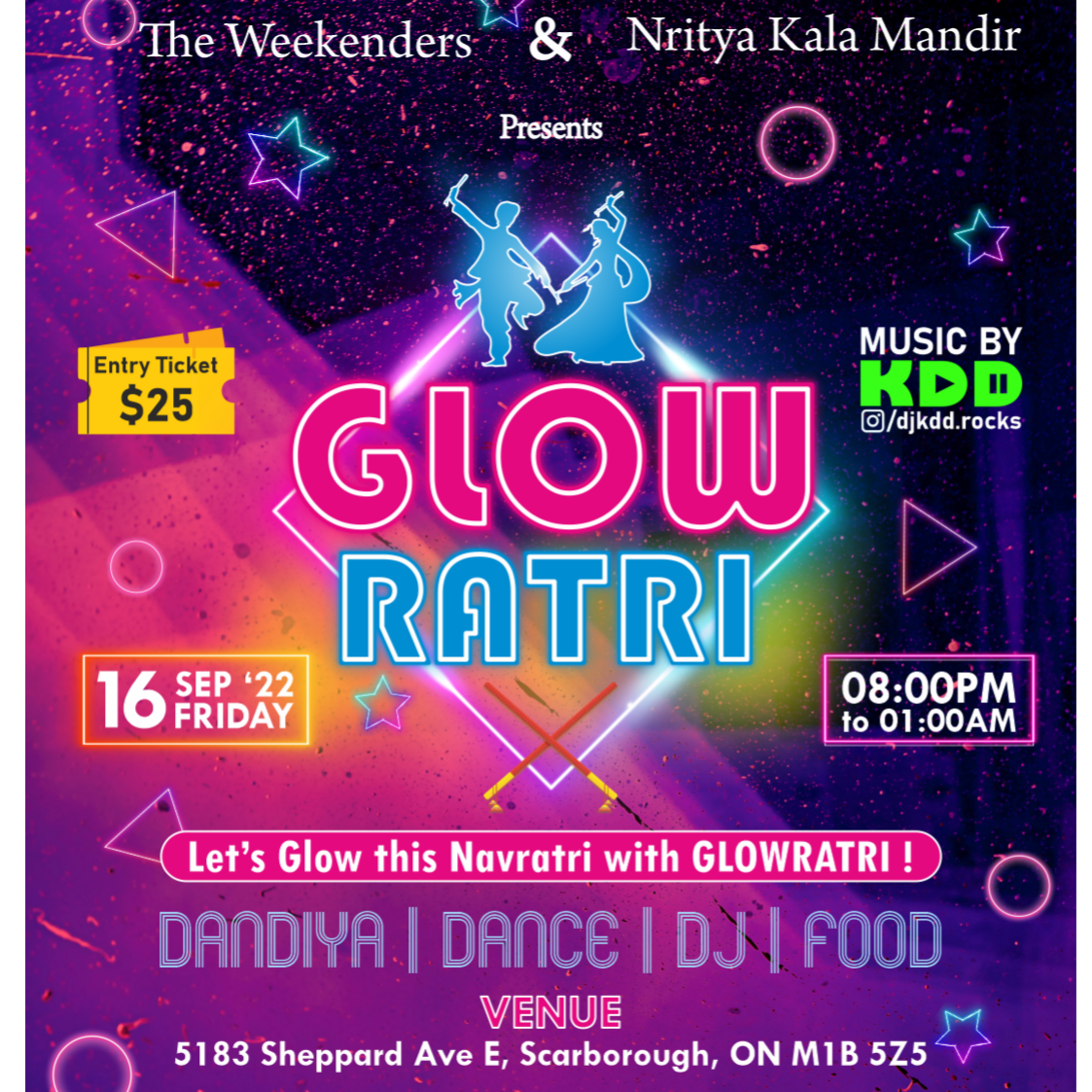 GLOWRATRI - Fancy garba night with glow lights.