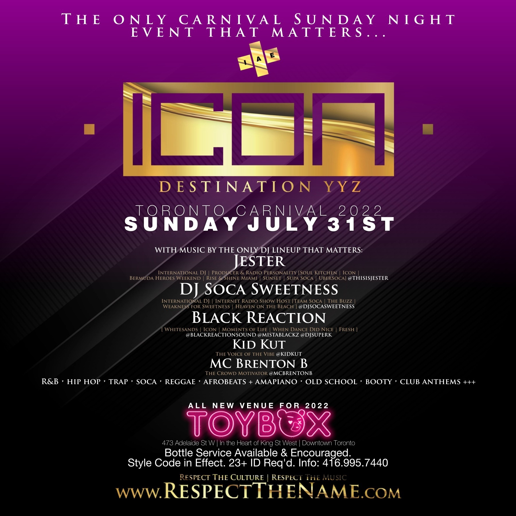 ICON CARNIVAL Caribana Sunday Ticketgateway