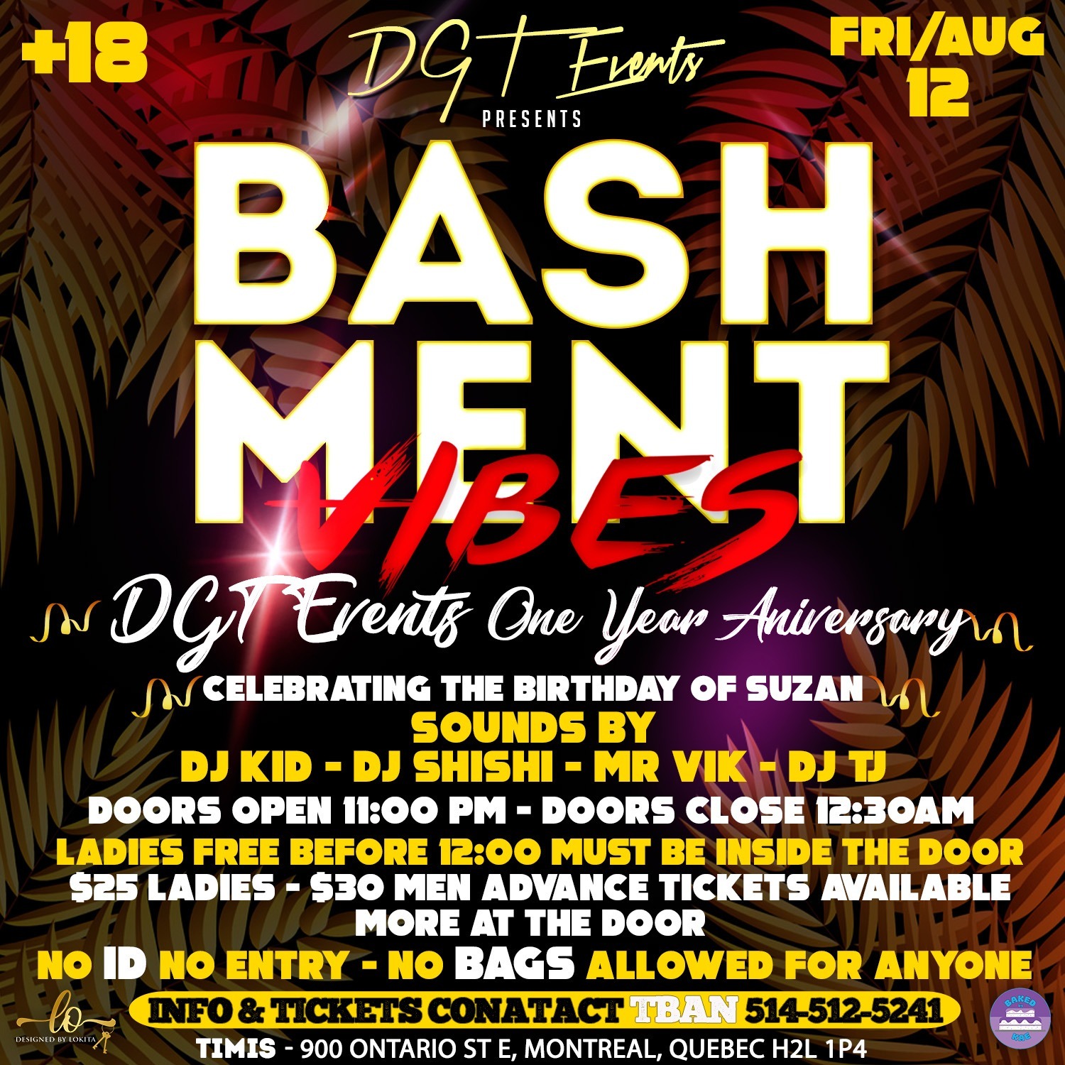BASHMENT VYBES -  DGT EVENTS 1 YEAR ANIVERSARY