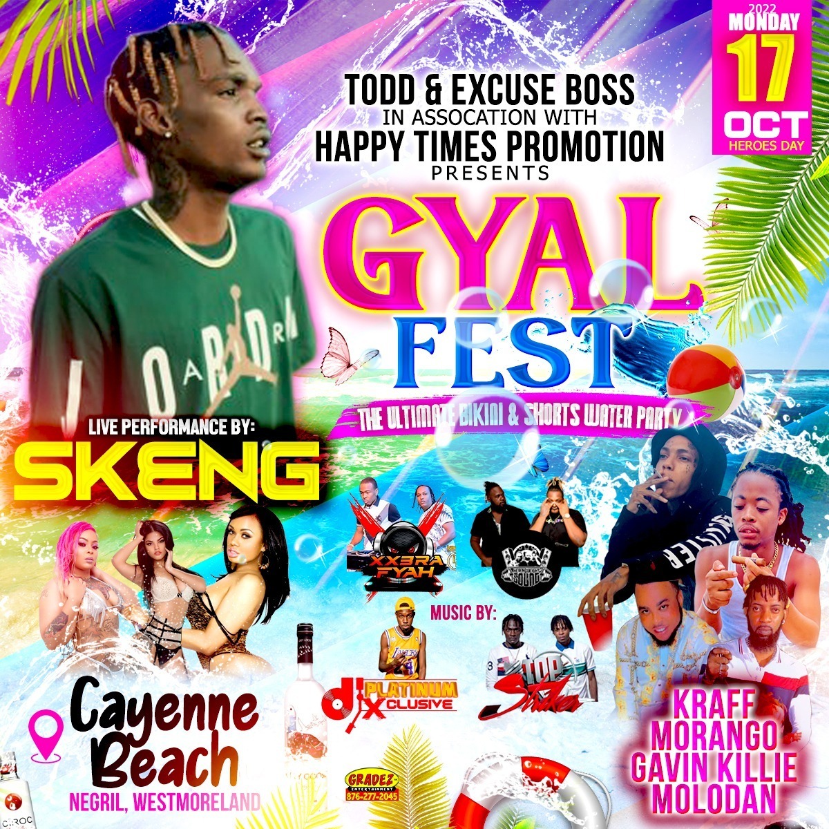 Gyal fest bikini and shorts skeng kraff