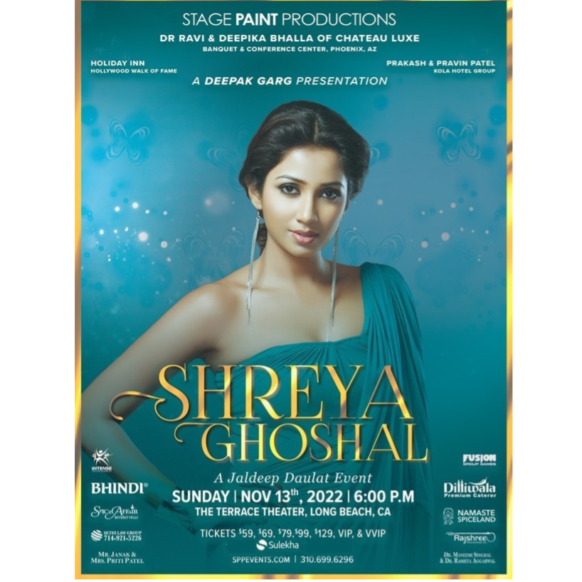 20 Years Of SHREYA GHOSHAL LIVE IN CONCERT LOS ANGELES