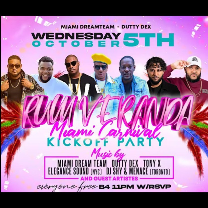 Rum Veranda - Miami Carnival Wednesday | Miami Carnival | Tickets