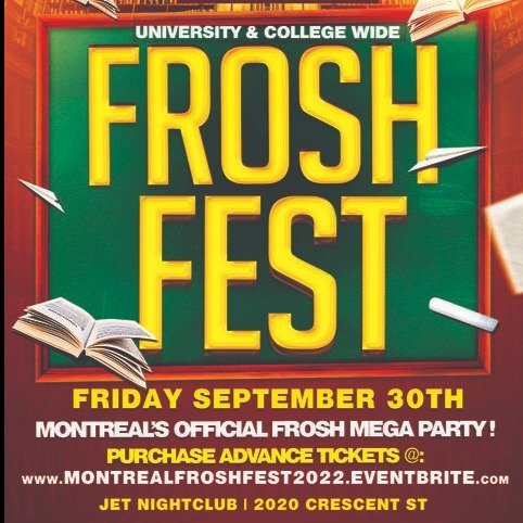 MONTREAL FROSH FEST @ JET NIGHTCLUB | OFFICIAL MEGA PARTY!