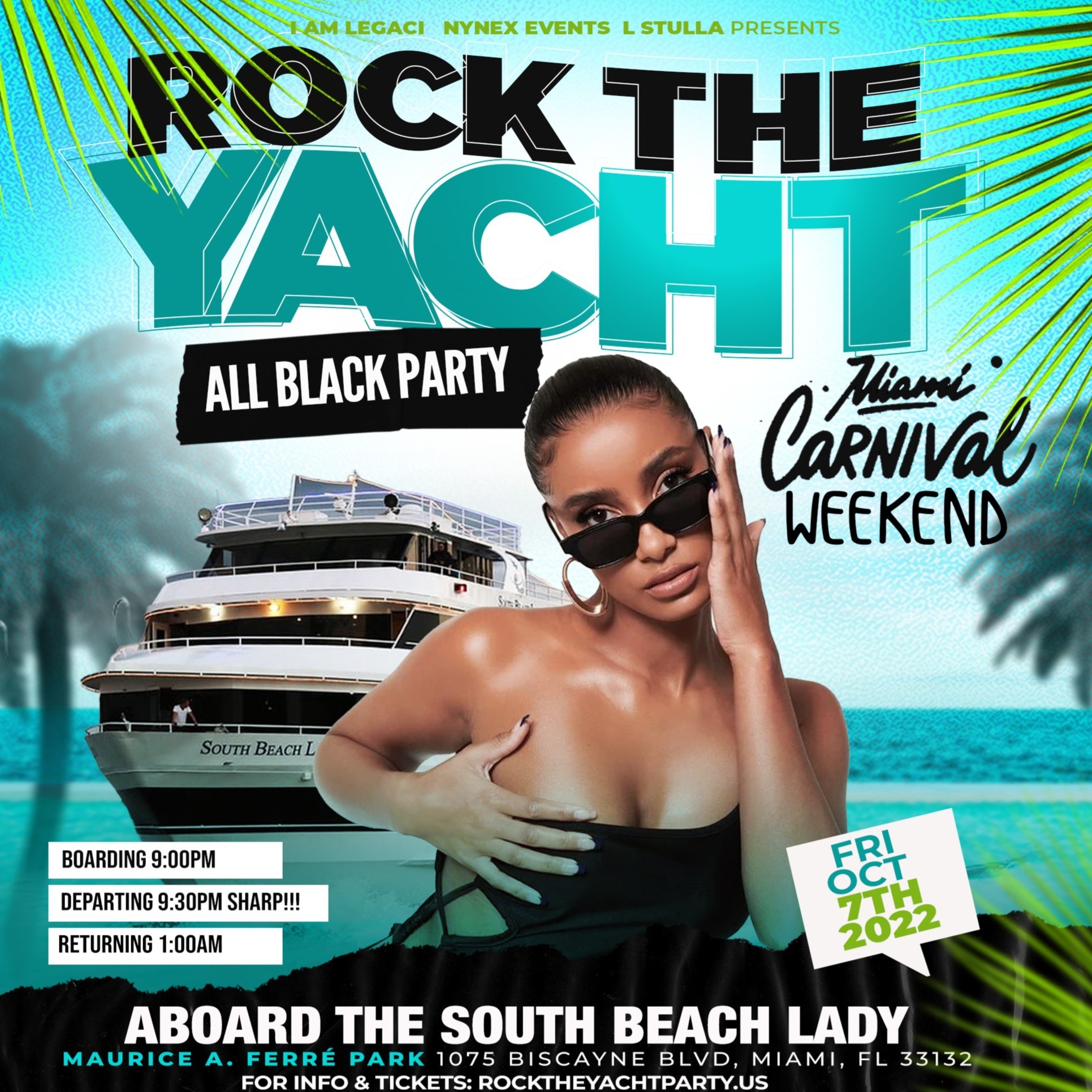 ROCK THE YACHT 2022 ANNUAL ALL BLACK YACHT PARTY MIAMI CARNIVAL