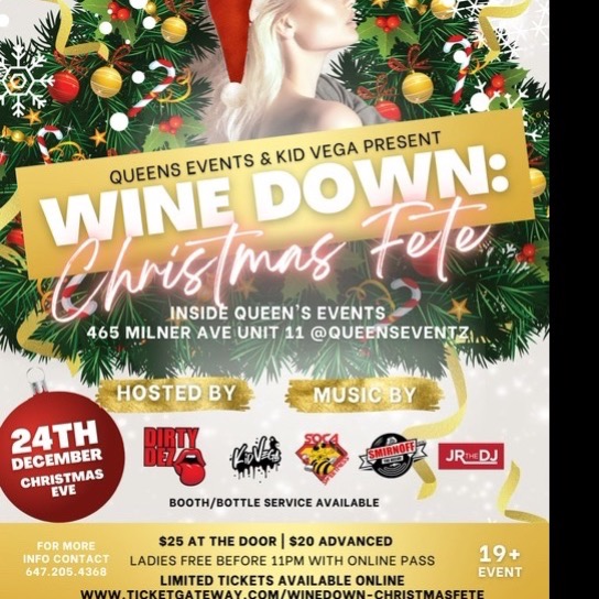Queen's Events & Kid Vega Present: Wine Down: Christmas Fete 