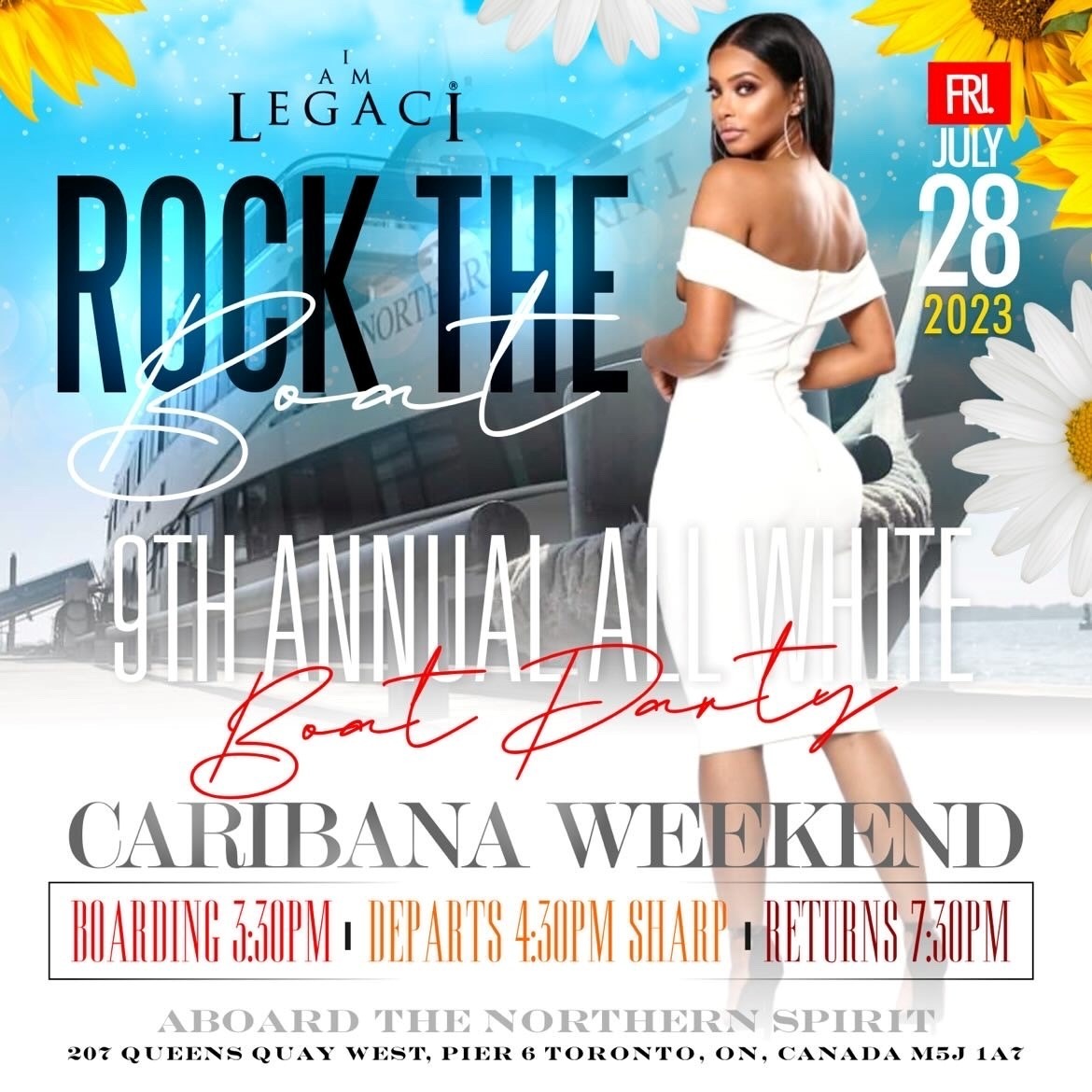 ROCK THE BOAT 9th ANNUAL ALL WHITE BOAT PARTY TORONTO • CARIBANA 2023 