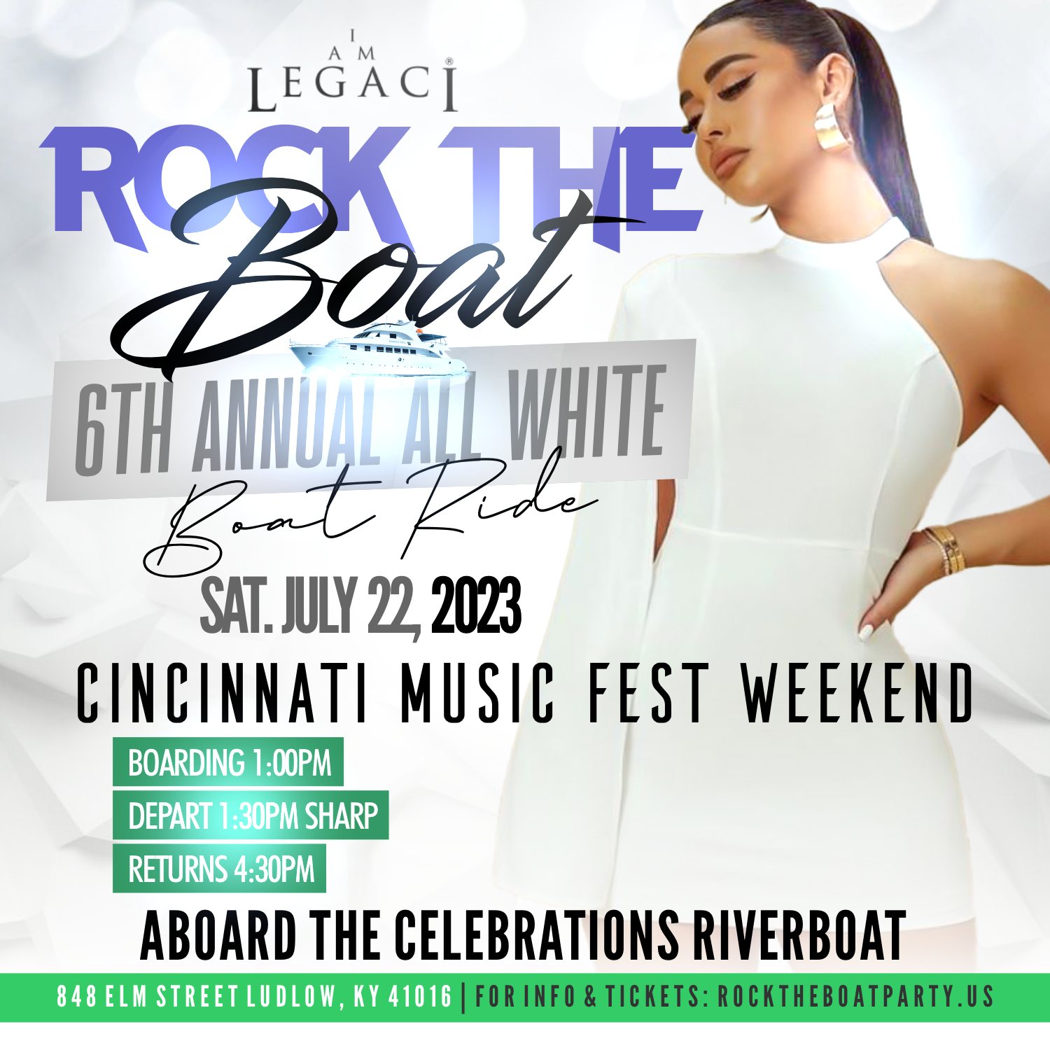 ROCK THE BOAT ALL WHITE BOAT RIDE PARTY CINCINNATI MUSIC FESTIVAL 2023 