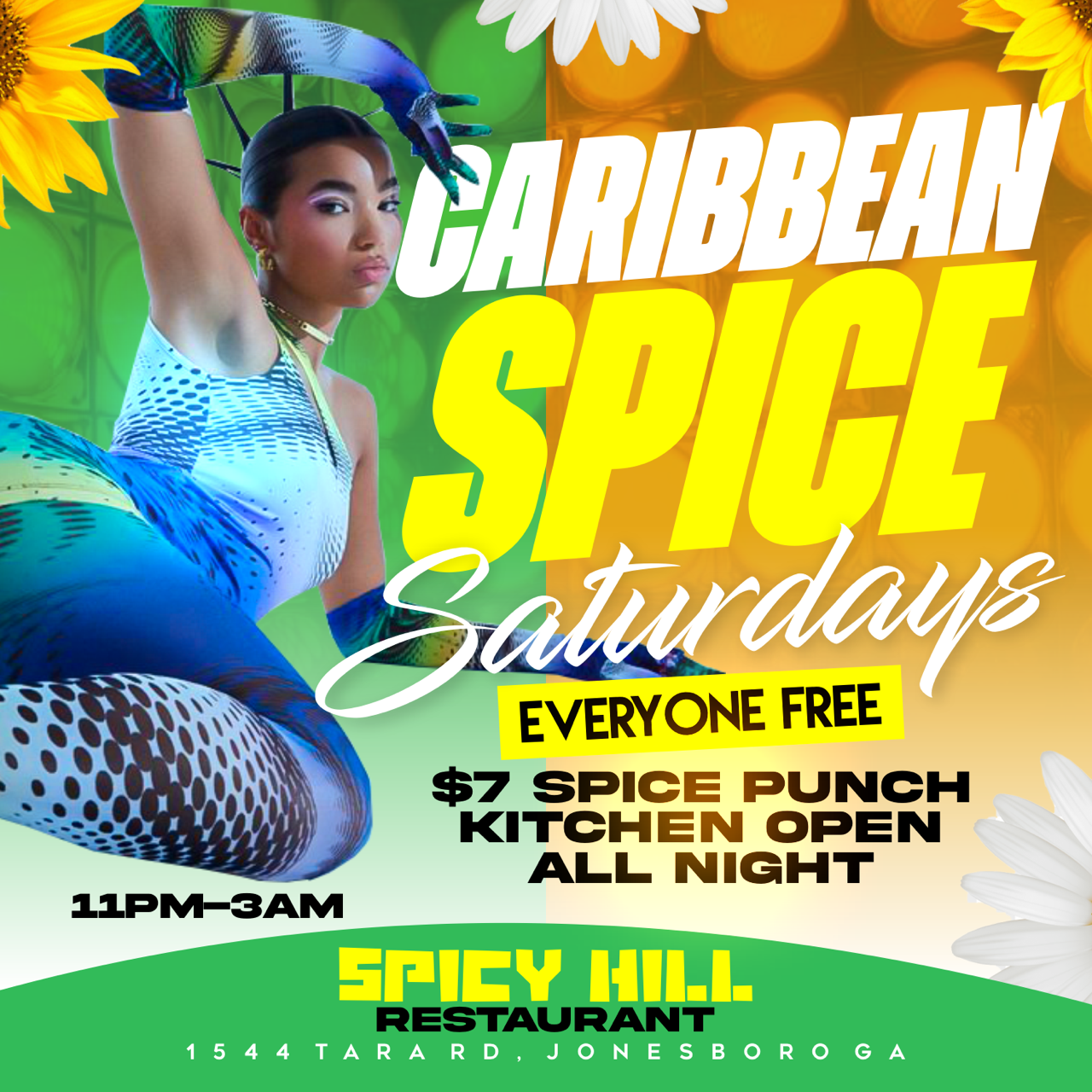CARIBBEAN SPICE SATURDAYS EVERYONE FREE
