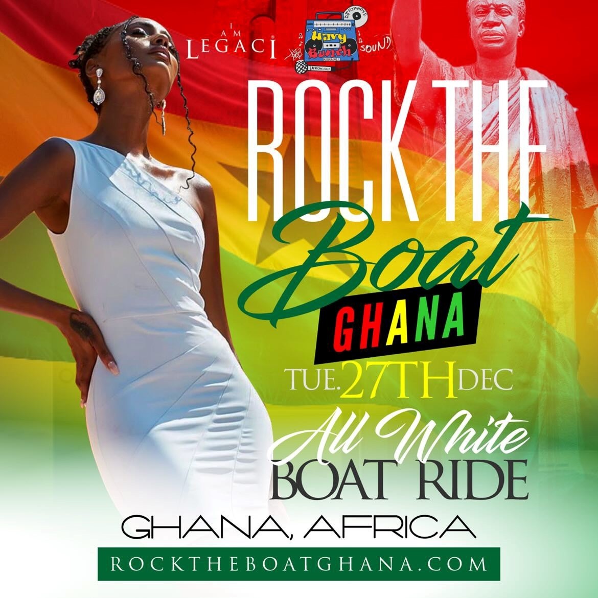ROCK THE BOAT GHANA AFRICA 2022 THE ALL WHITE BOAT RIDE PARTY