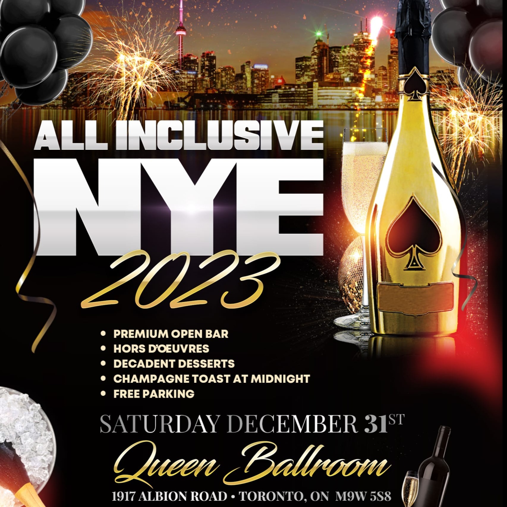 All Inclusive NYE Gala Toronto ( Dinner & Dance)