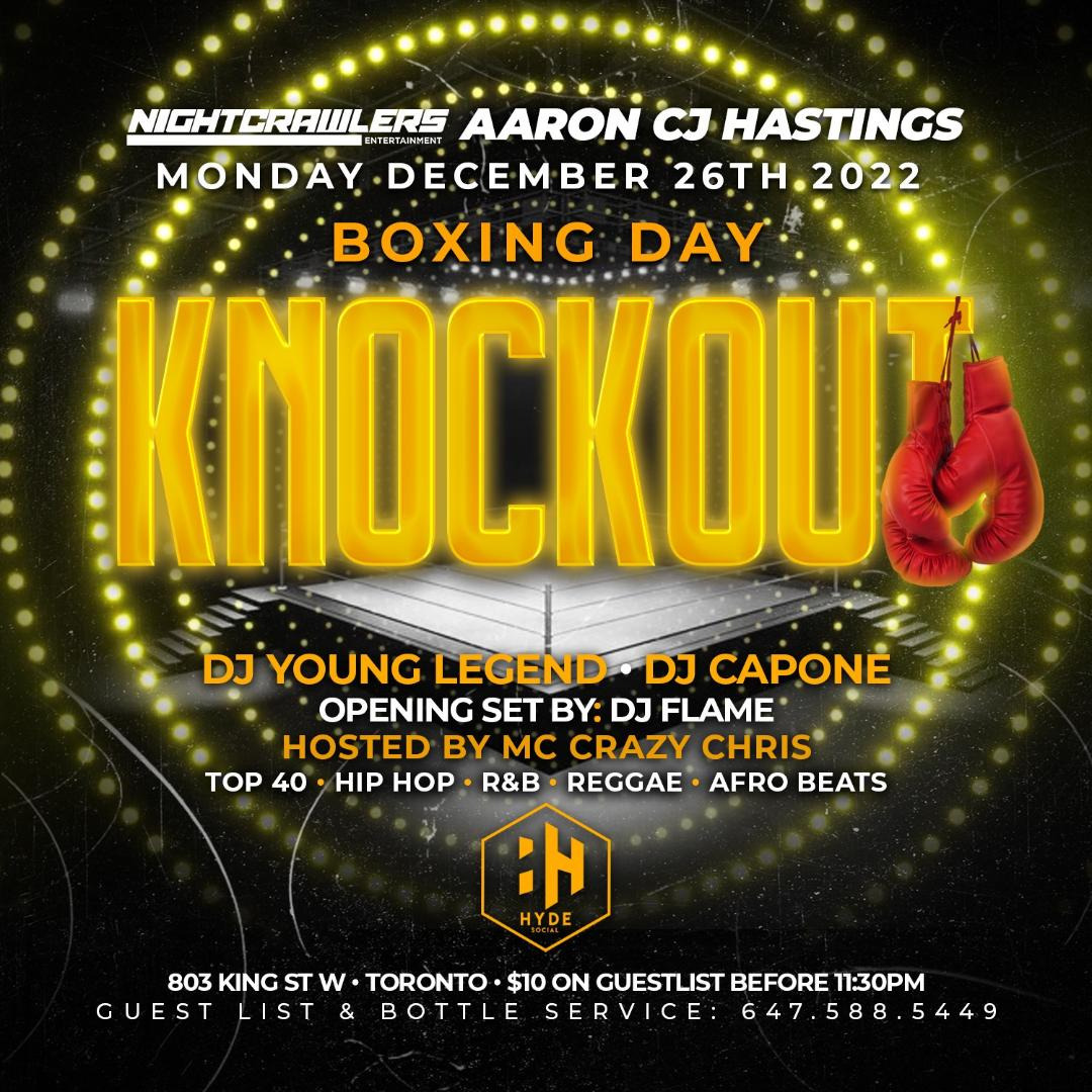 KNOCKOUT BOXING DAY BASH!