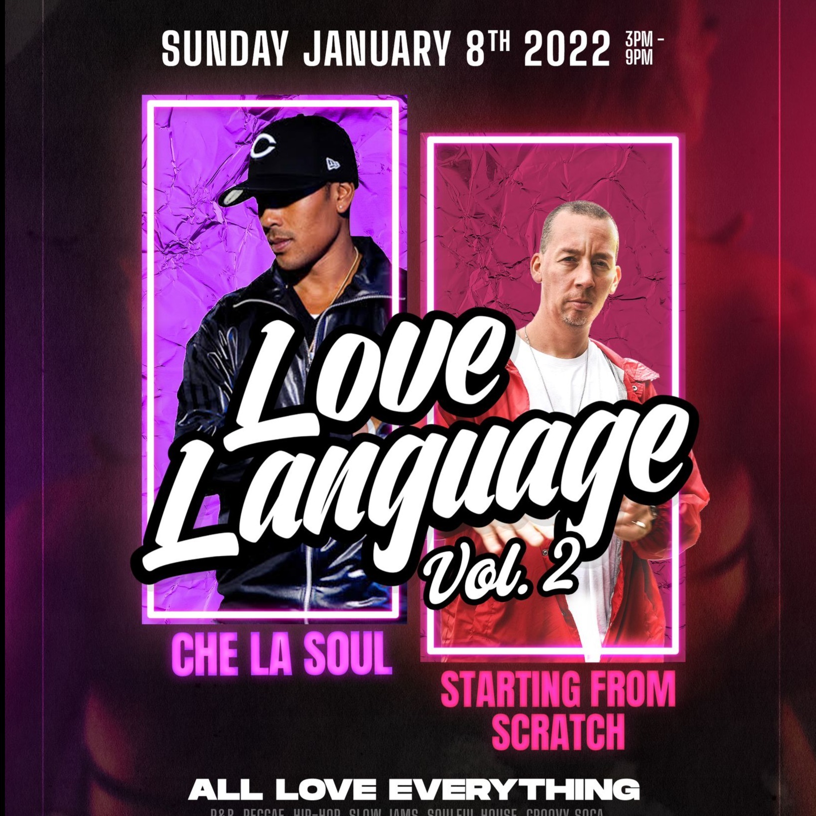 Love Language Vol 2 - Jan 8th 3pm -9pm 