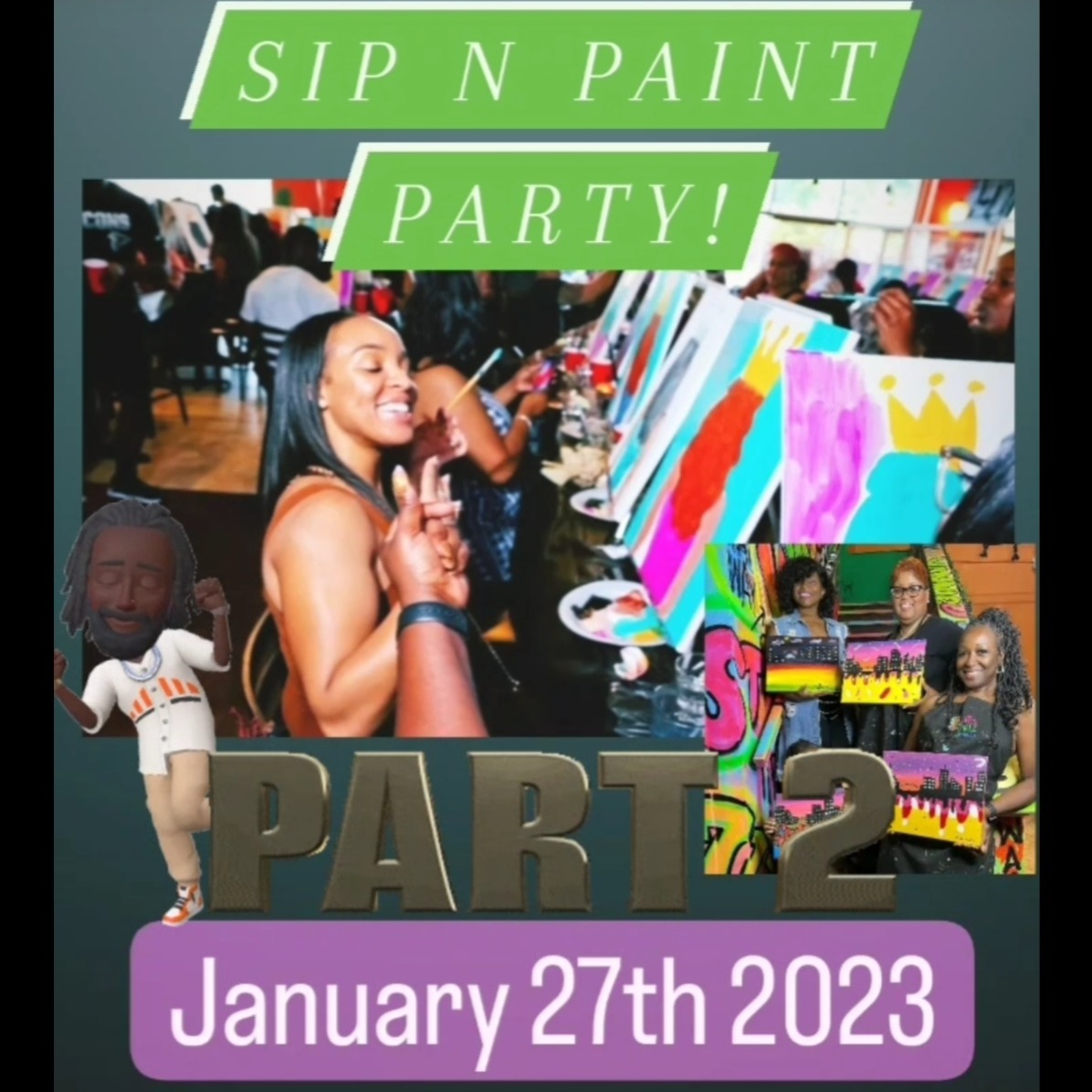90s Sip And Paint - Part 2 With Artist: D's Arts 