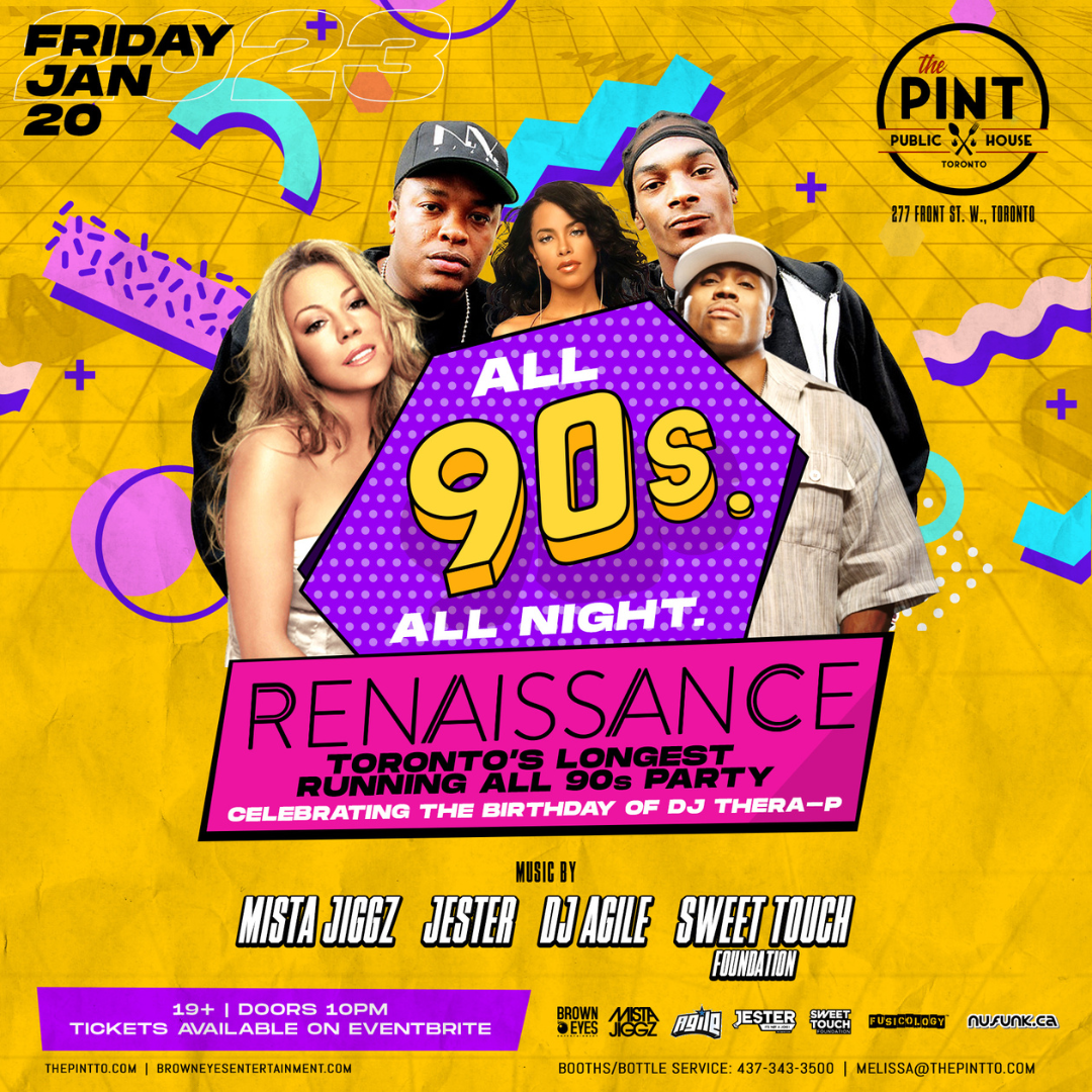 RENAISSANCE - ALL 90s w/Jester, DJ Agile, Sweet Touch Foundation, Mista Jiggz