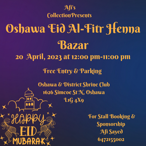 Oshawa Eid Al-Fitr Henna Bazar