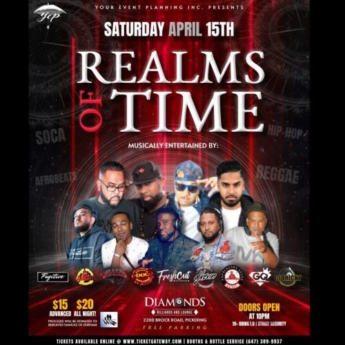 REALMS OF TIME AT DIAMONDS LOUNGE FT. AFROBEATS, HIPHOP, REGGAE, SOCA