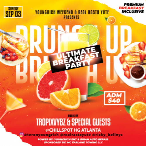 🥗🍜BRUNCH UP💸🍜 ALL INCLUSIVE 🥗💸