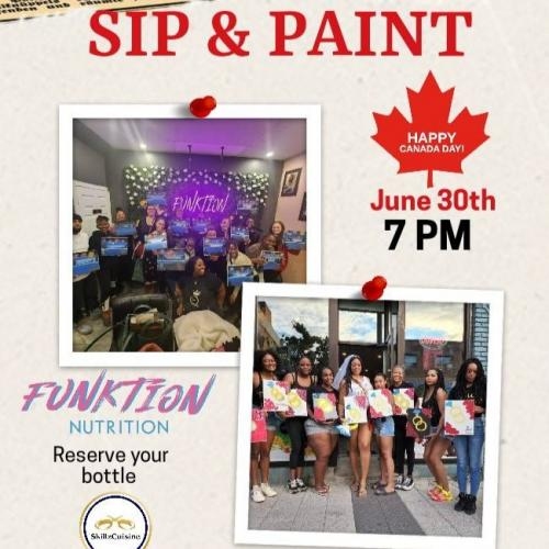 Sip and paint funktion