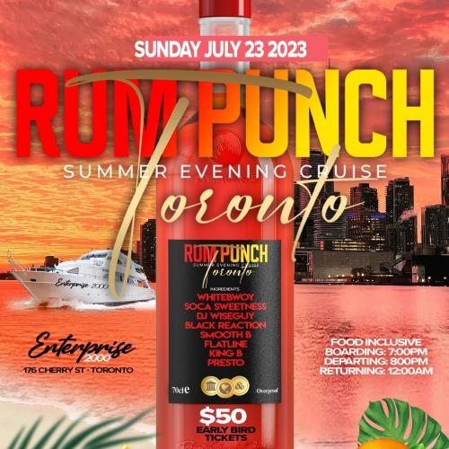 RUM PUNCH Summer Evening Cruise TORONTO
