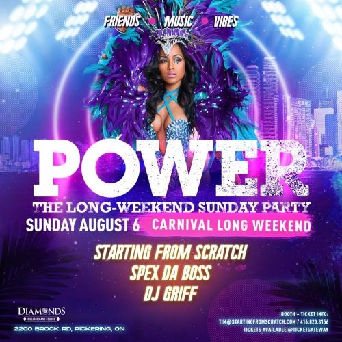 POWER CARNIVAL EDITION - DURHAMS OFFICIAL LONG WEEKEND PARTY - SUNDAY AUG 6