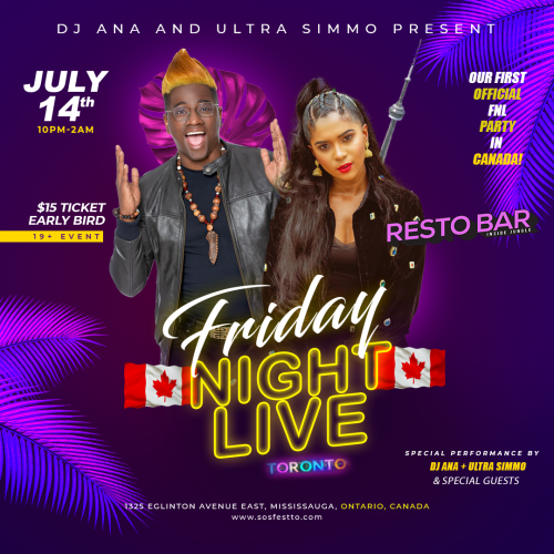DJ ANA & ULTRA SIMMO PRESENT FRIDAY NIGHT LIVE